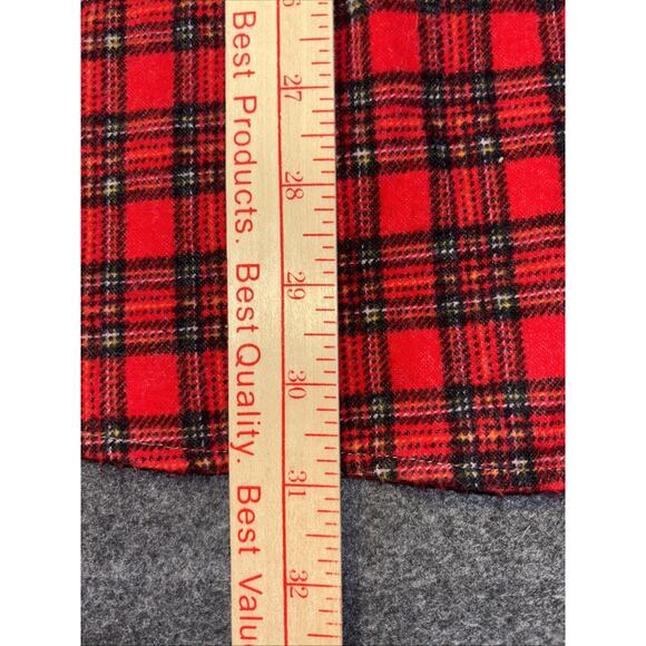 Vintage Haband Casual Joe Plaid Pearl Snap Red Flannel Shirt Size Medium - Picture 6 of 7